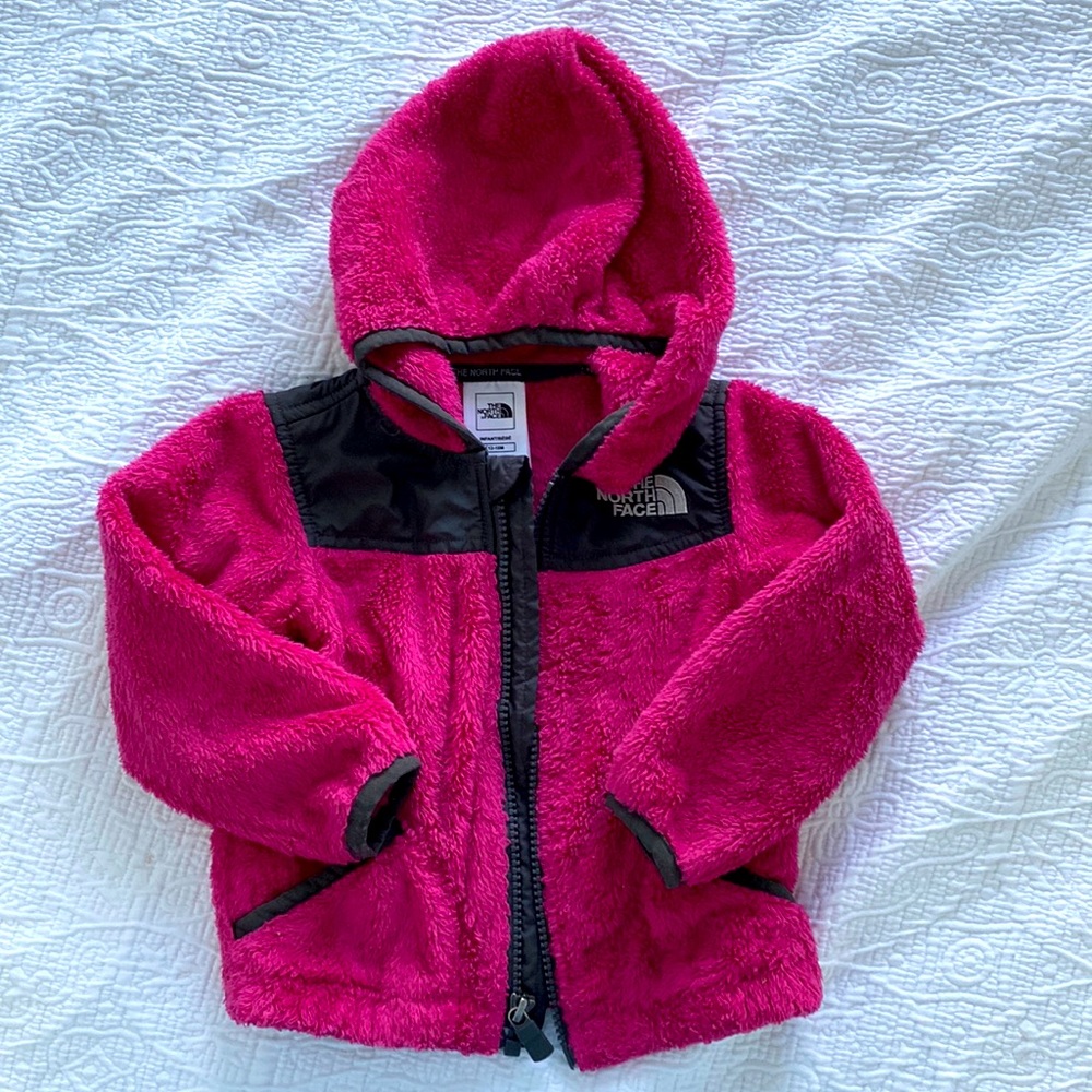 North Face 12-18 month Fleece Jacket Pink/Grey